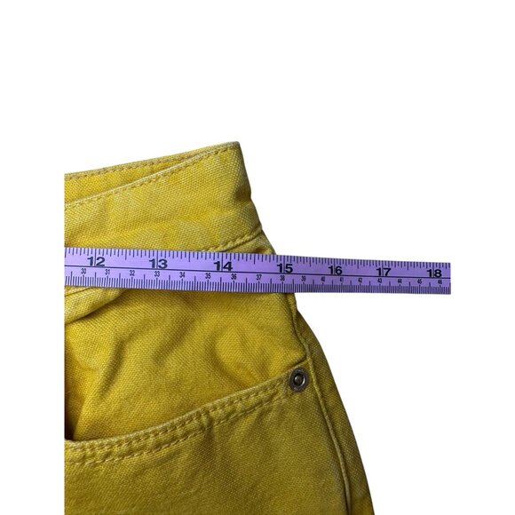 Tory Burch Yellow Flare Leg Jeans Size 28 C0132 - Picture 5 of 13